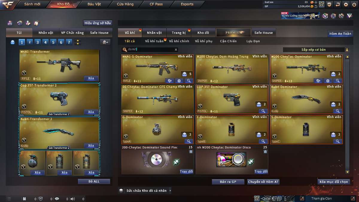 shop acc cf uy tin gia re